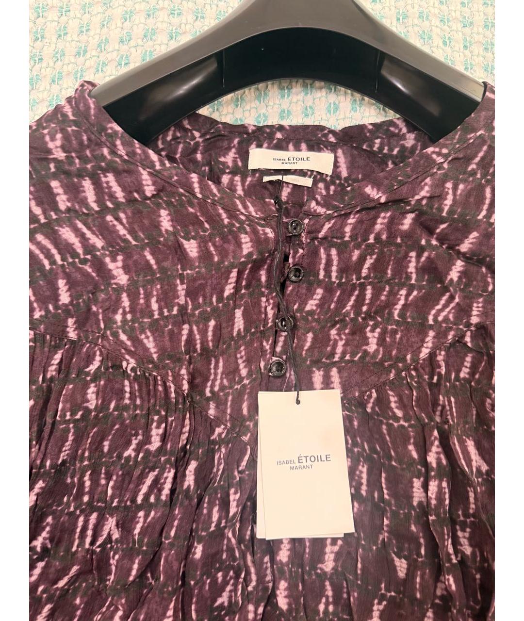 ISABEL MARANT ETOILE Бордовое вискозное повседневное платье, фото 3