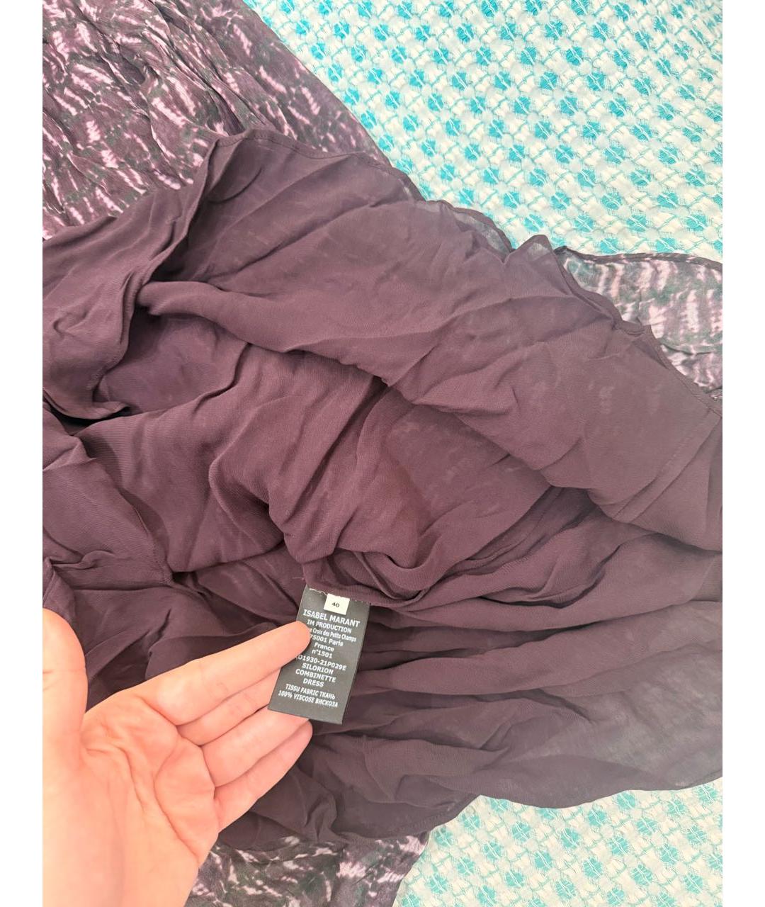 ISABEL MARANT ETOILE Бордовое вискозное повседневное платье, фото 5