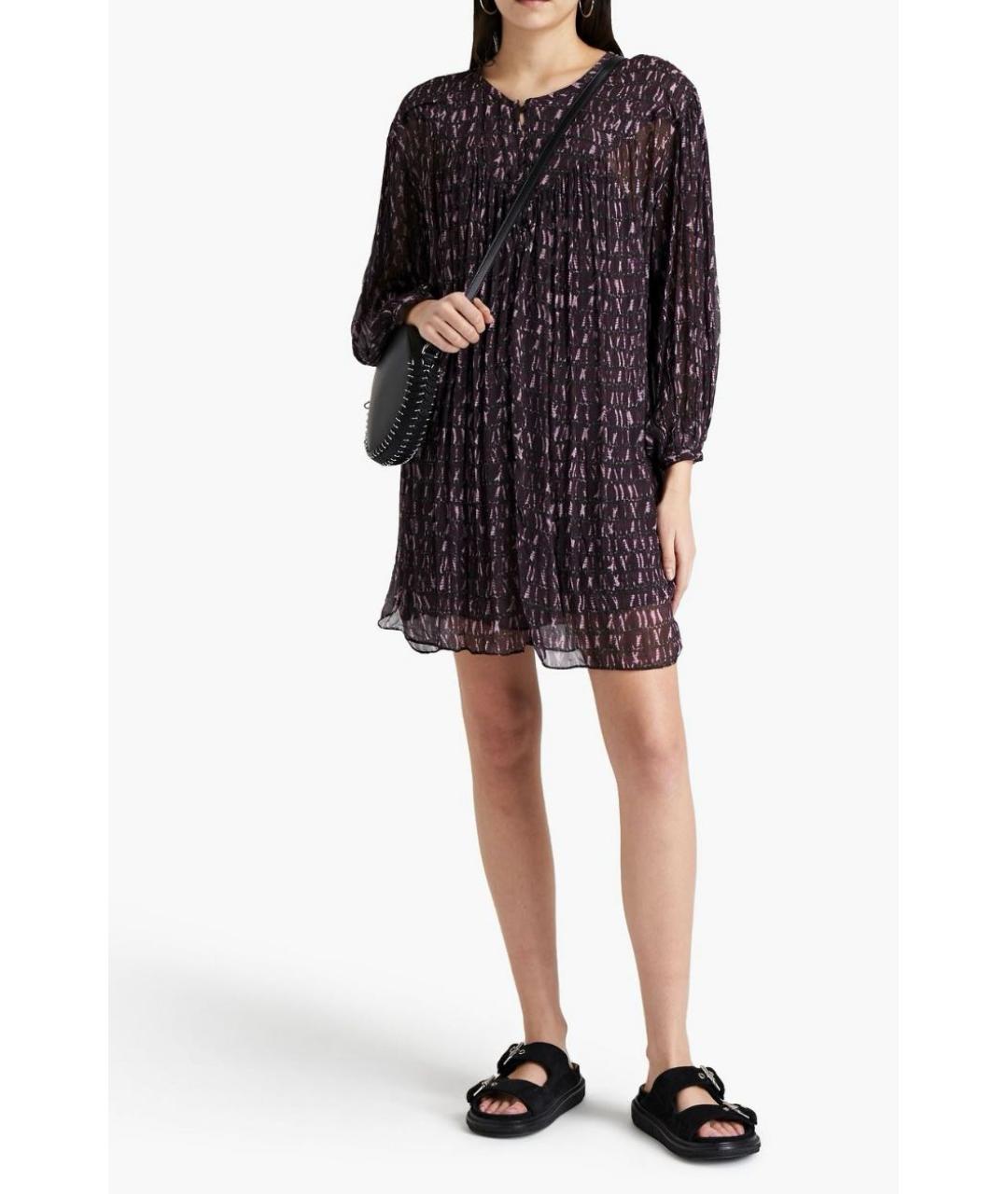 ISABEL MARANT ETOILE Бордовое вискозное повседневное платье, фото 6