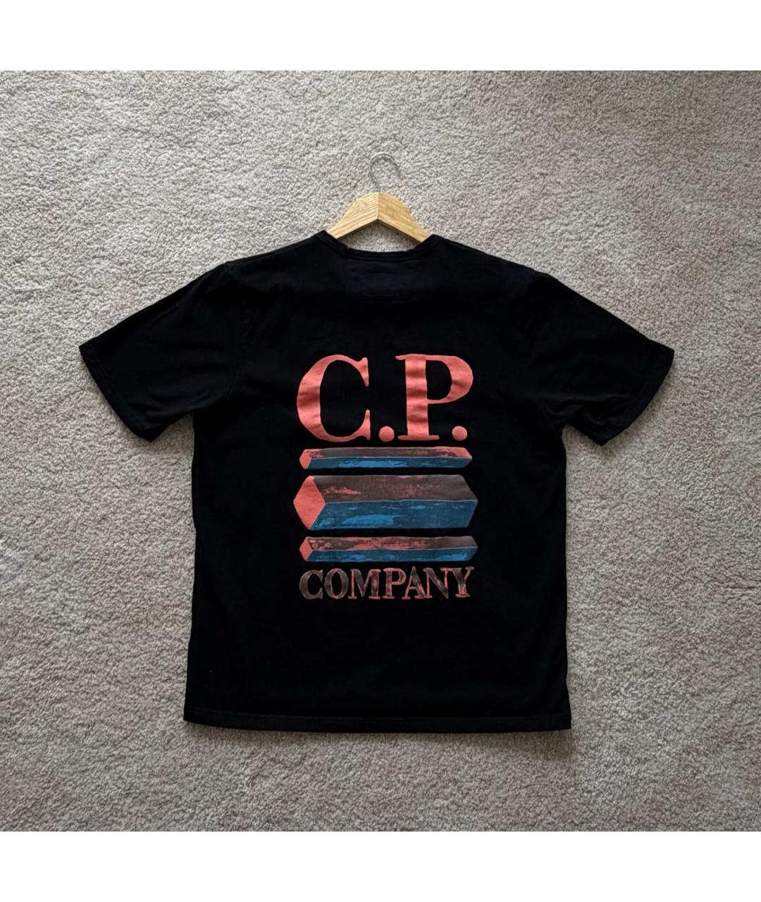 CP COMPANY Черная хлопковая футболка, фото 2