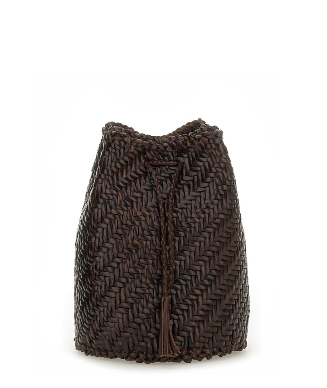 Dragon Diffusion Коричневая кожаная сумка через плечо, фото 4