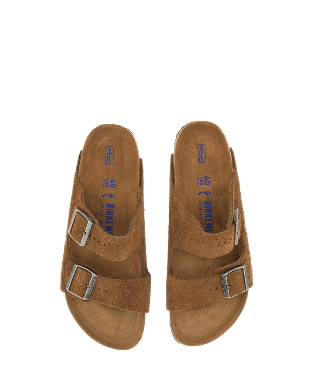 BIRKENSTOCK Коричневые замшевые сандалии, фото 6