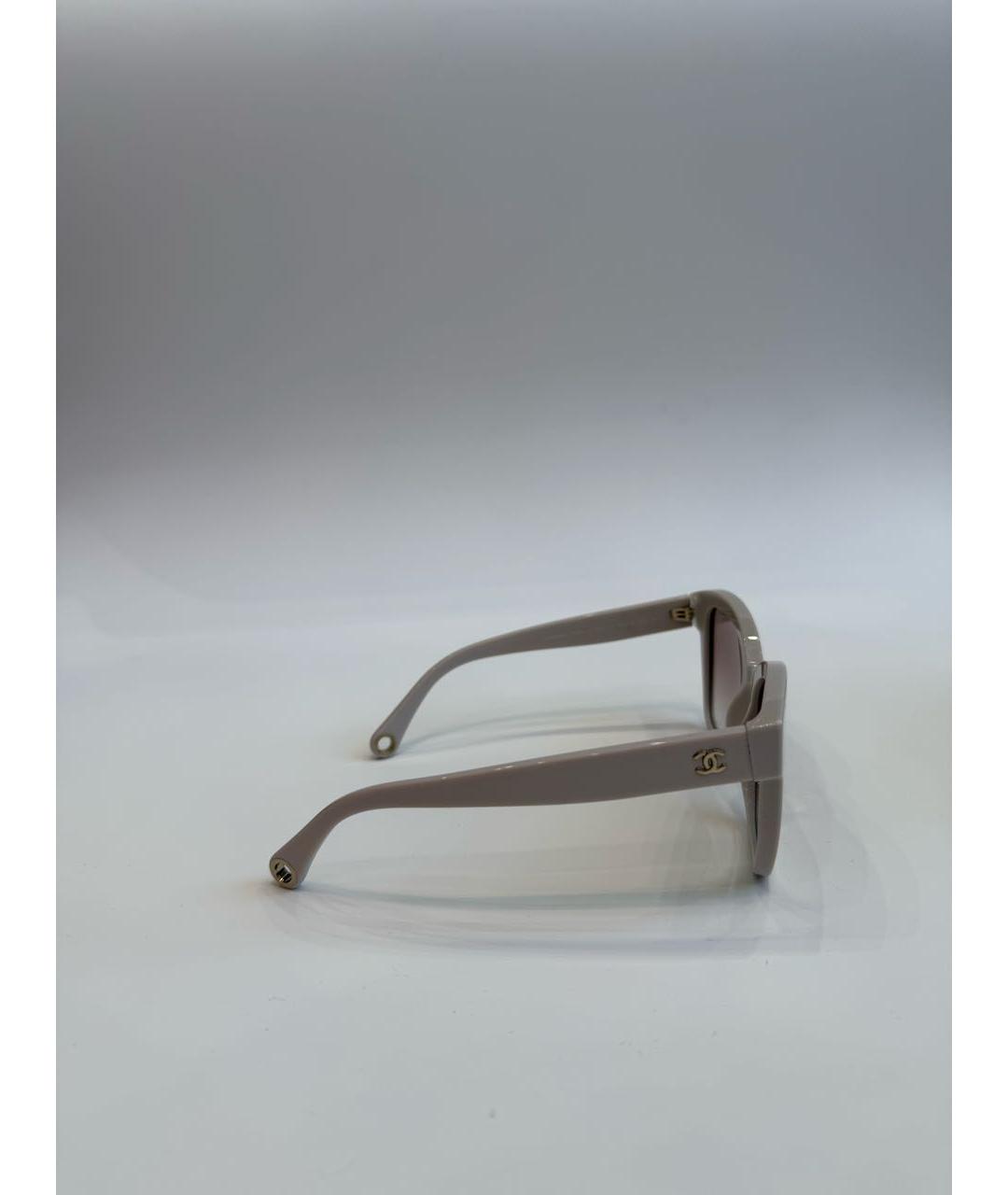 CHANEL Бежевые солнцезащитные очки, фото 4