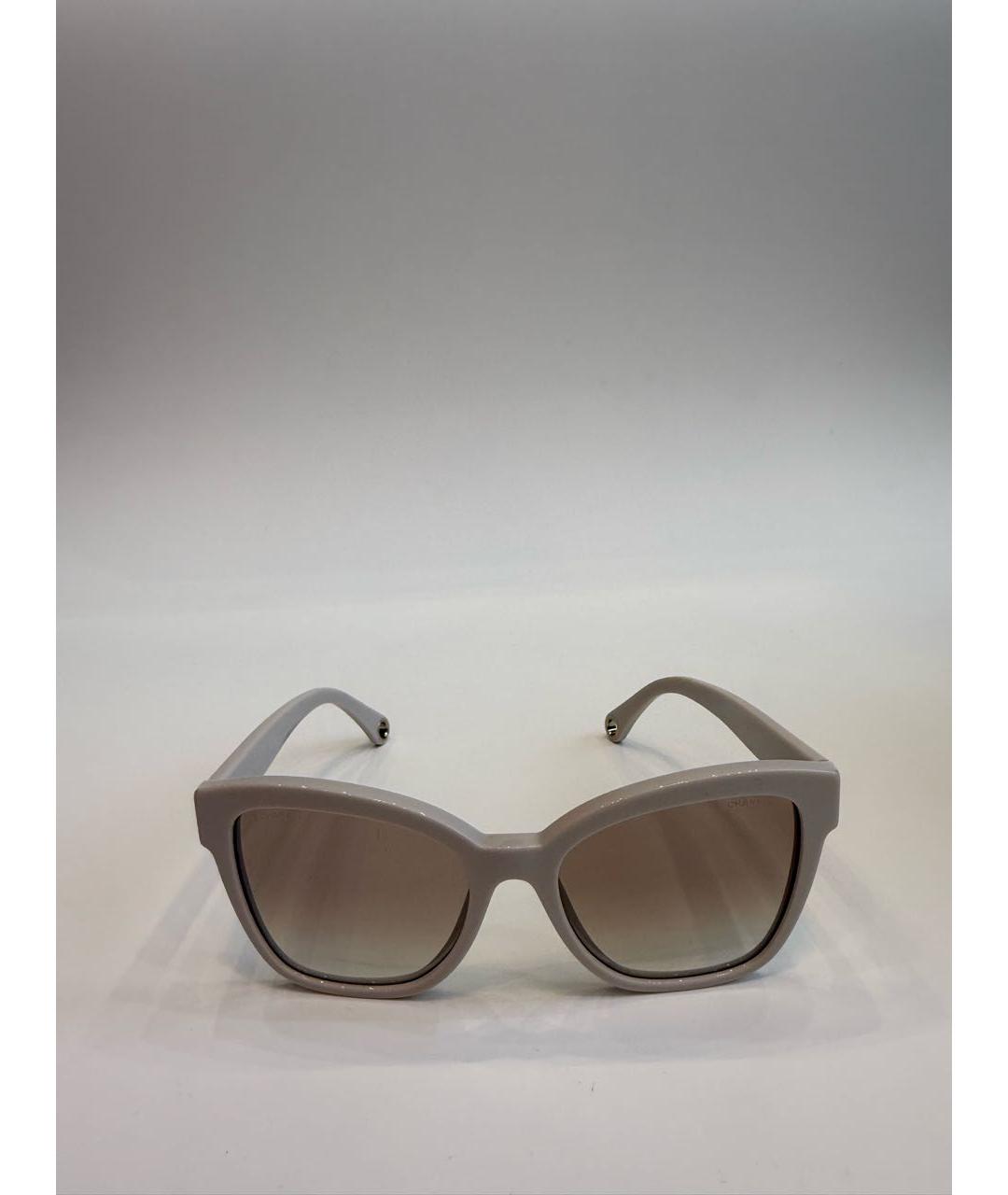 CHANEL Бежевые солнцезащитные очки, фото 5