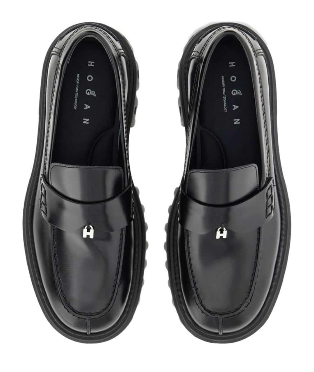 HOGAN Черные кожаные лоферы, фото 3