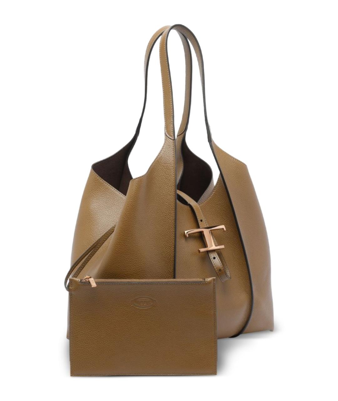 TOD'S Коричневая кожаная сумка через плечо, фото 3