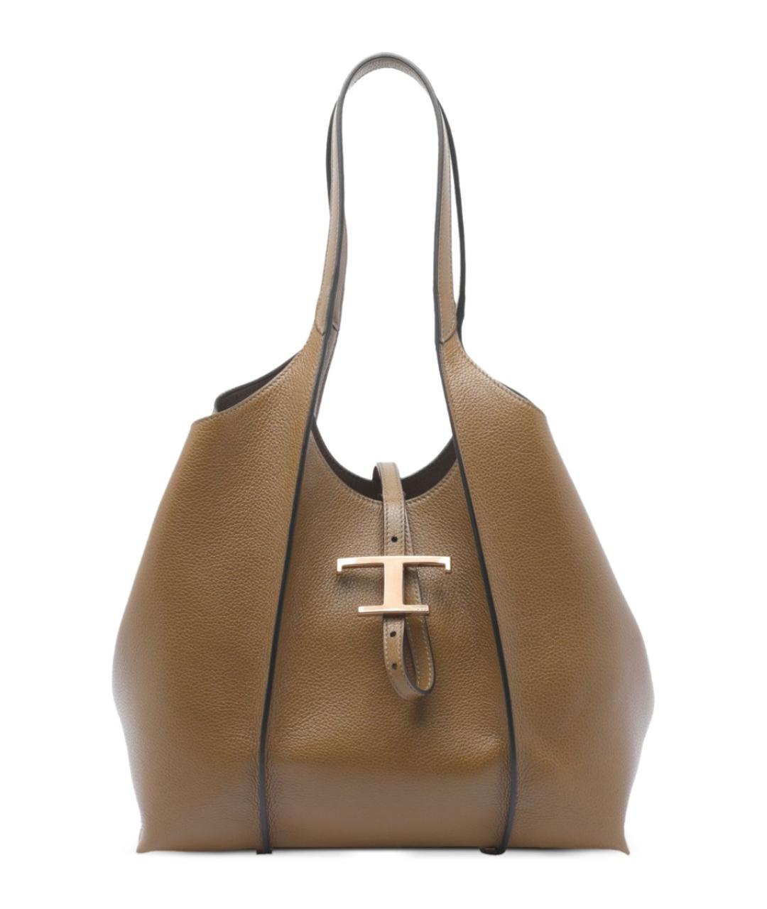 TOD'S Коричневая кожаная сумка через плечо, фото 1