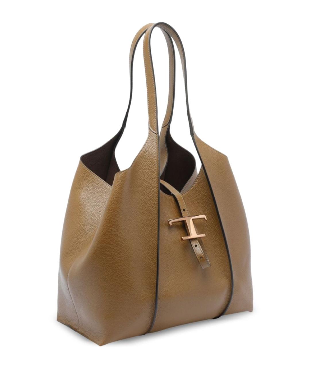 TOD'S Коричневая кожаная сумка через плечо, фото 4