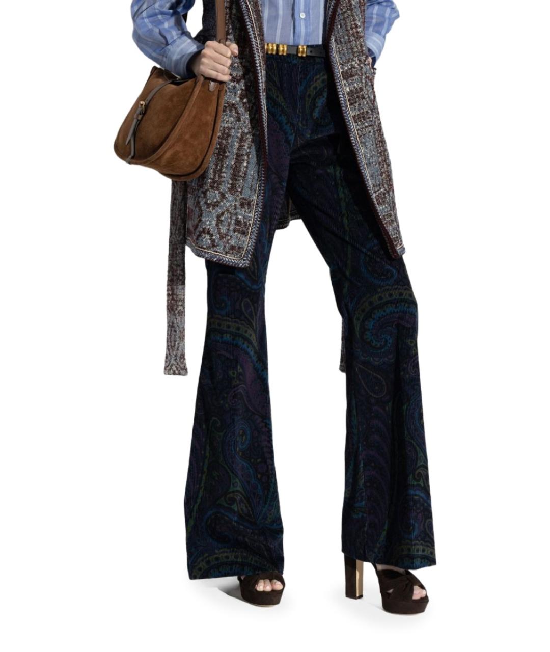 ETRO Мульти хлопко-эластановые прямые брюки, фото 2