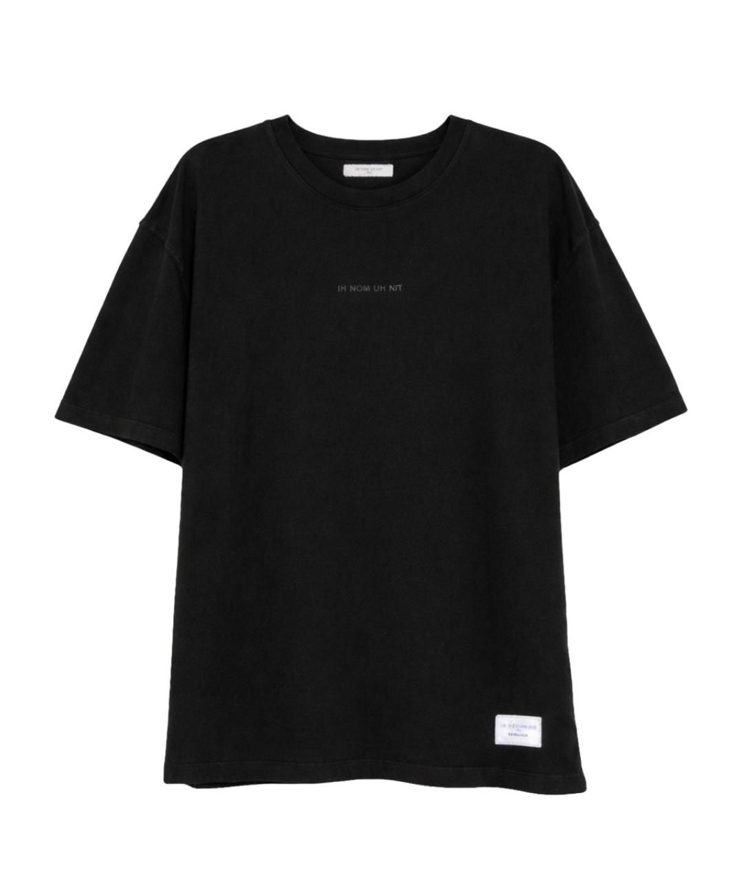 IH NOM UH NIT Черная хлопковая футболка, фото 1