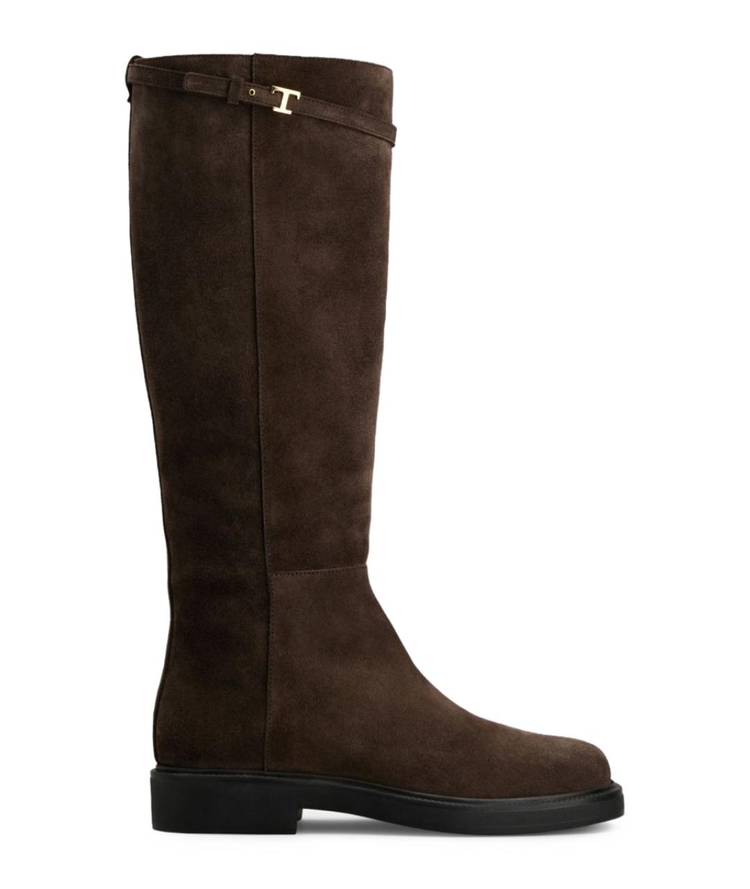 TOD'S Коричневые замшевые сапоги, фото 1