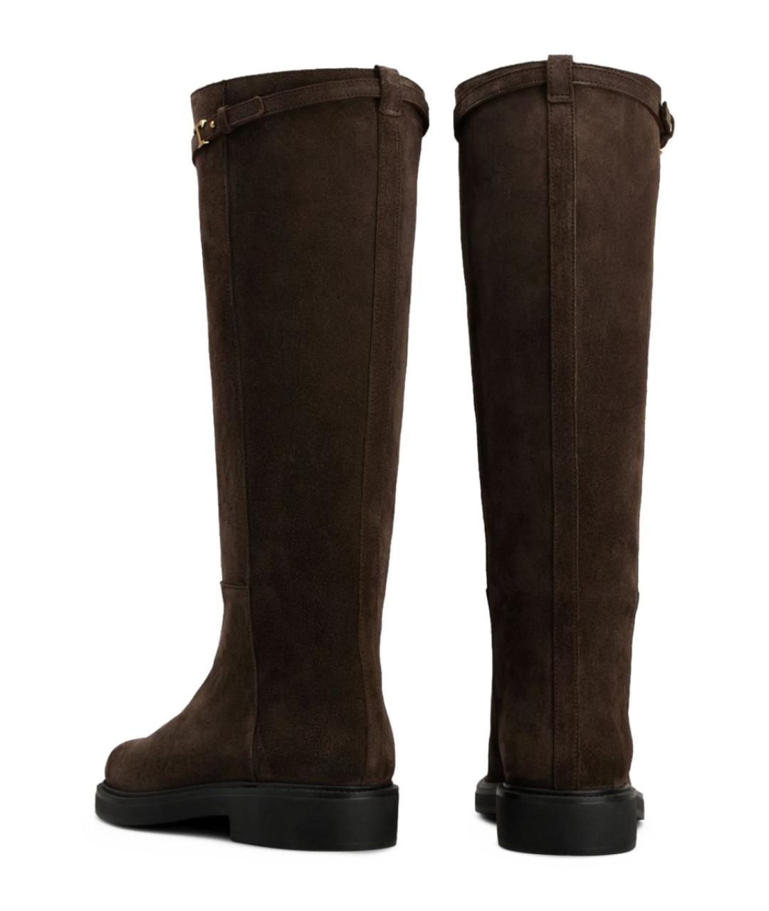 TOD'S Коричневые замшевые сапоги, фото 2