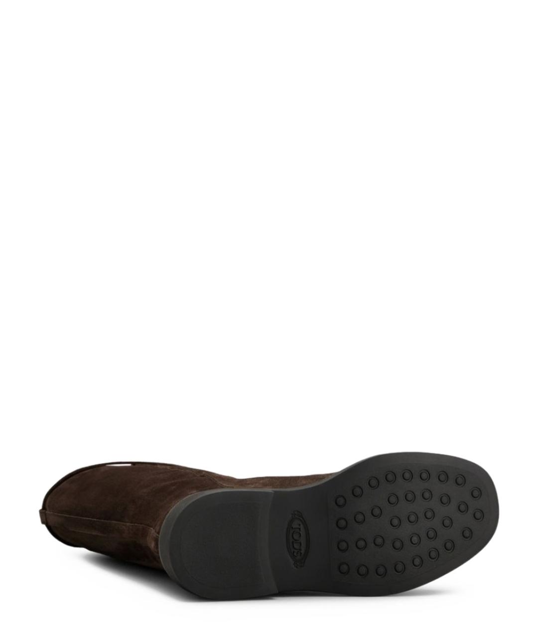 TOD'S Коричневые замшевые сапоги, фото 4