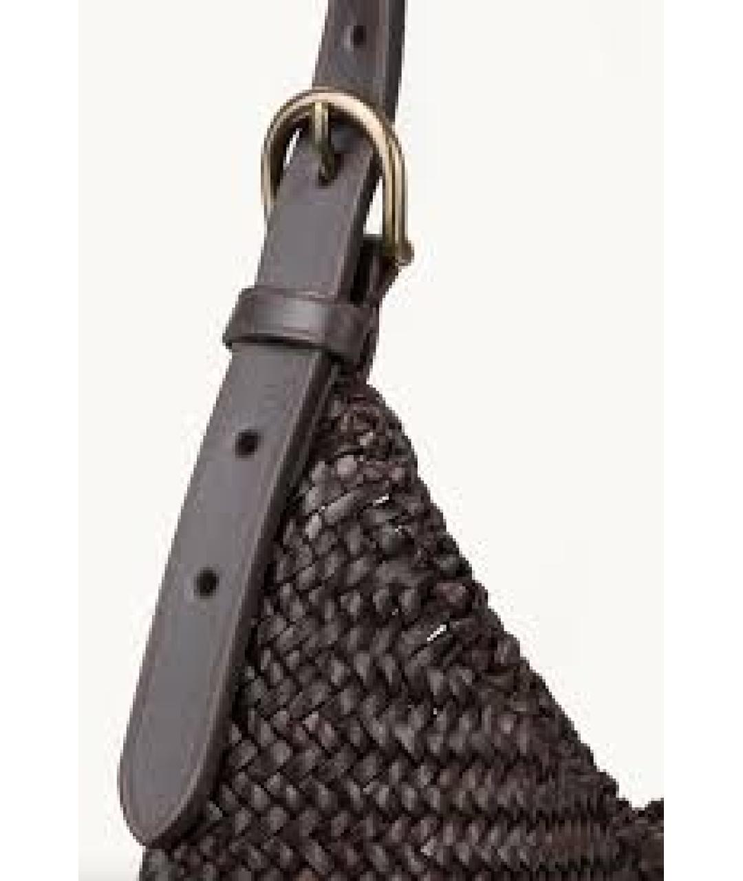 Dragon Diffusion Коричневая кожаная сумка через плечо, фото 4