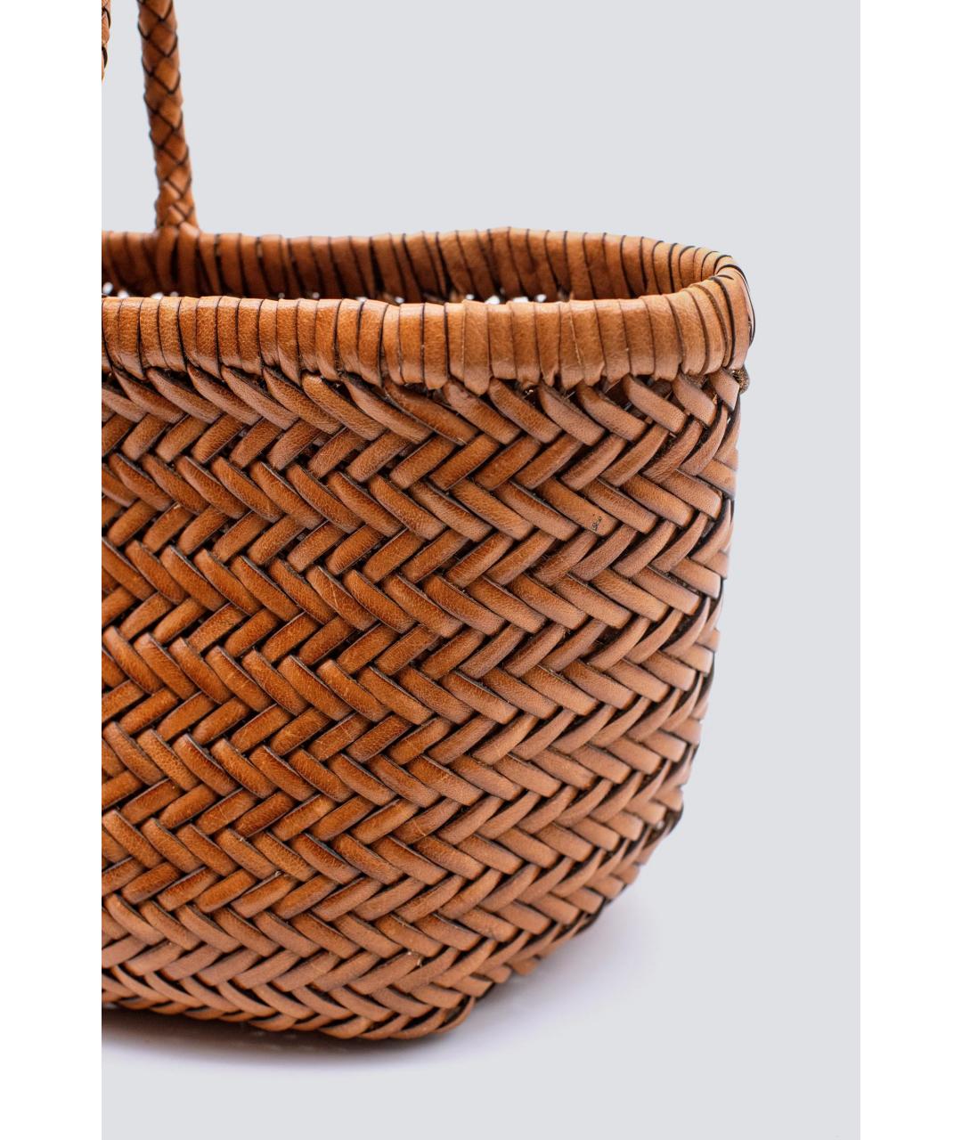 Dragon Diffusion Коричневая кожаная сумка тоут, фото 5