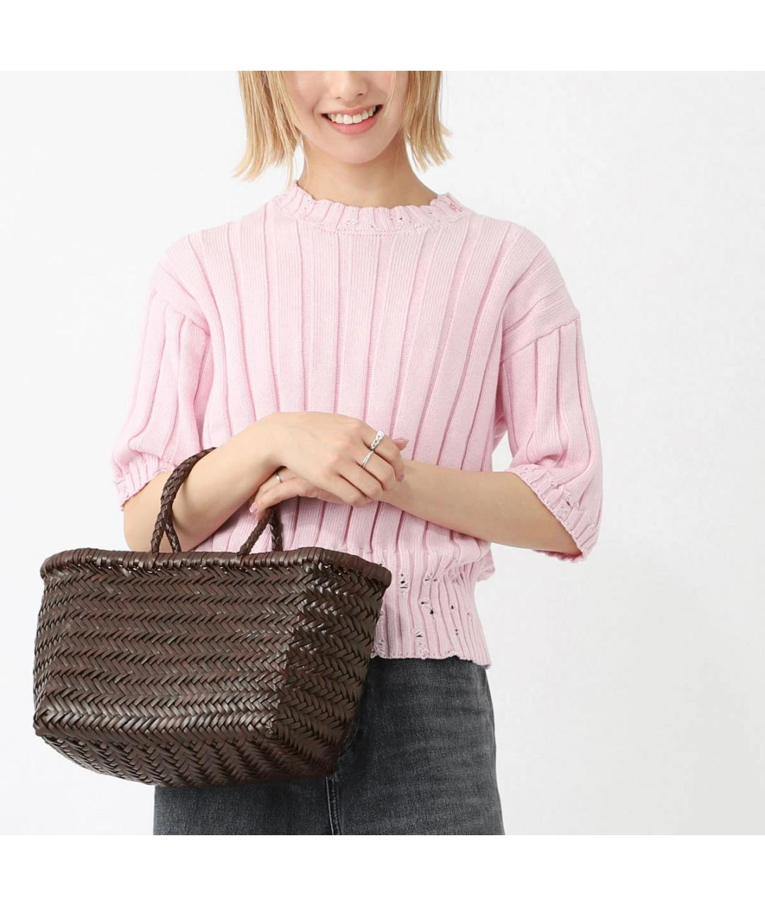 Dragon Diffusion Коричневая кожаная сумка тоут, фото 3