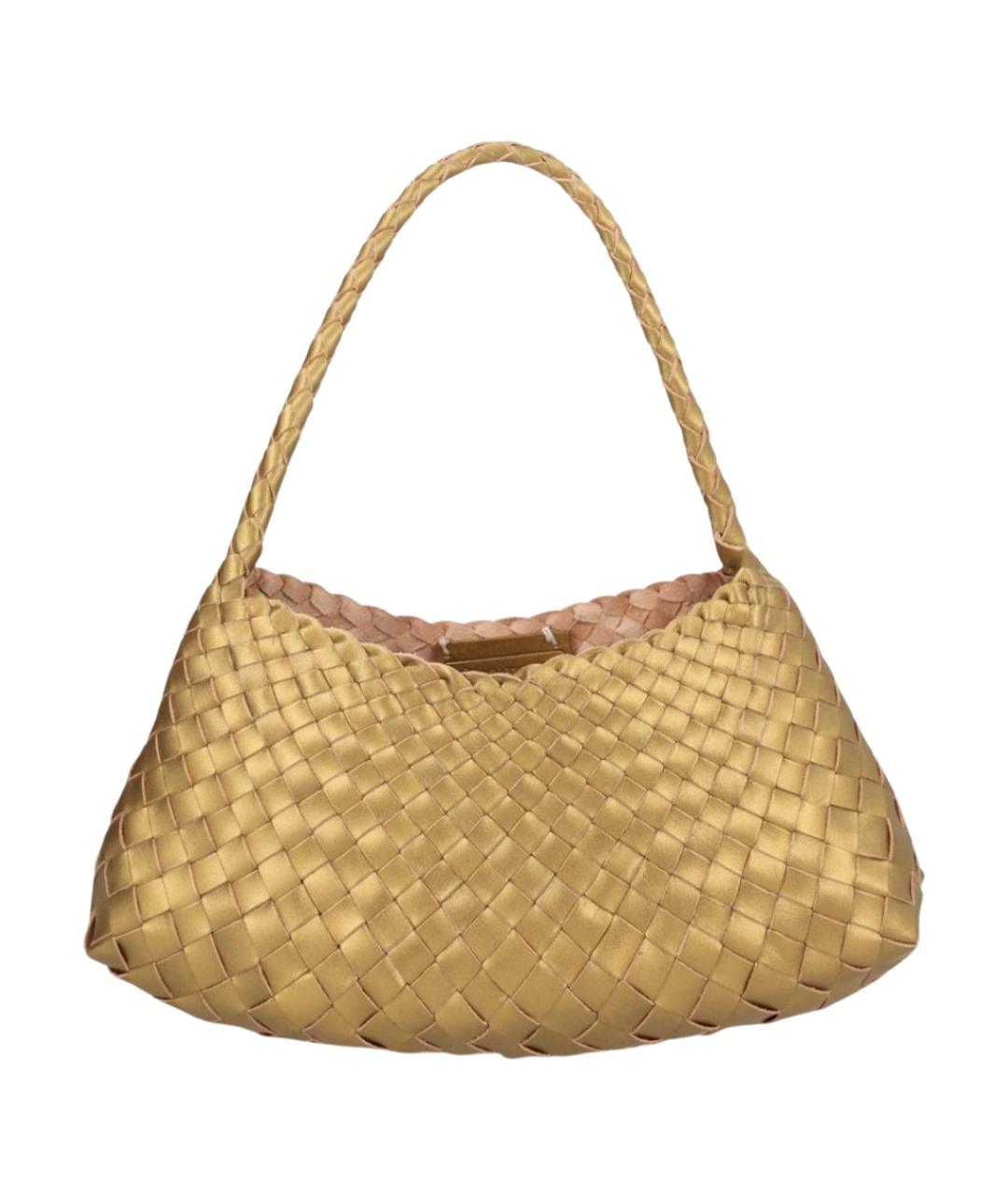 Dragon Diffusion Золотая кожаная сумка тоут, фото 1