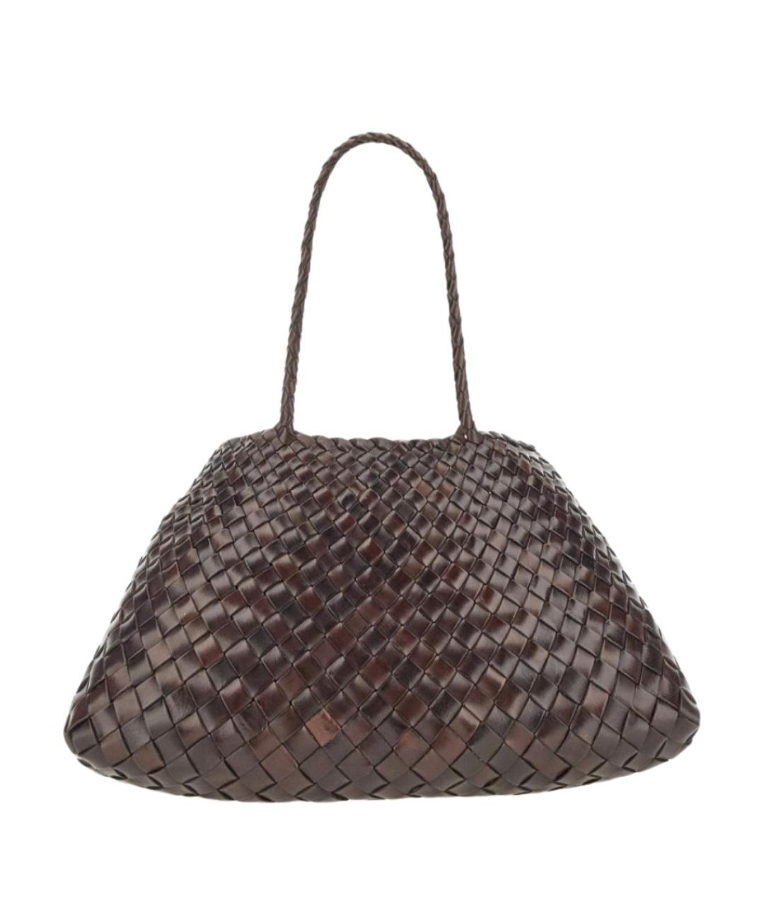 Dragon Diffusion Коричневая кожаная сумка тоут, фото 1