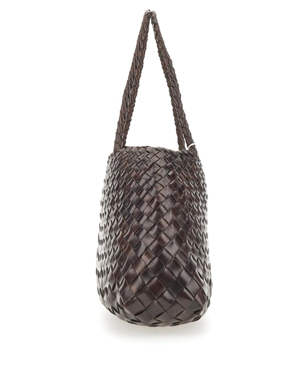 Dragon Diffusion Коричневая кожаная сумка тоут, фото 3