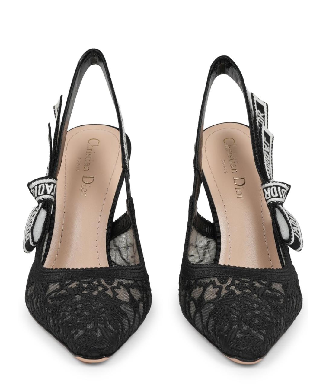 CHRISTIAN DIOR Черные текстильные туфли, фото 3