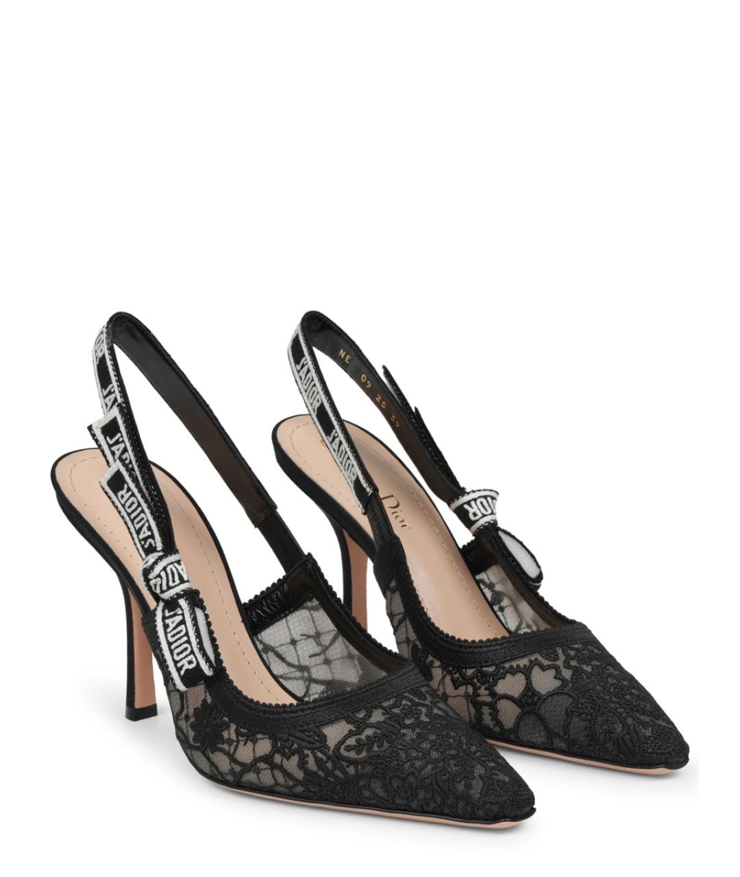 CHRISTIAN DIOR Черные текстильные туфли, фото 2