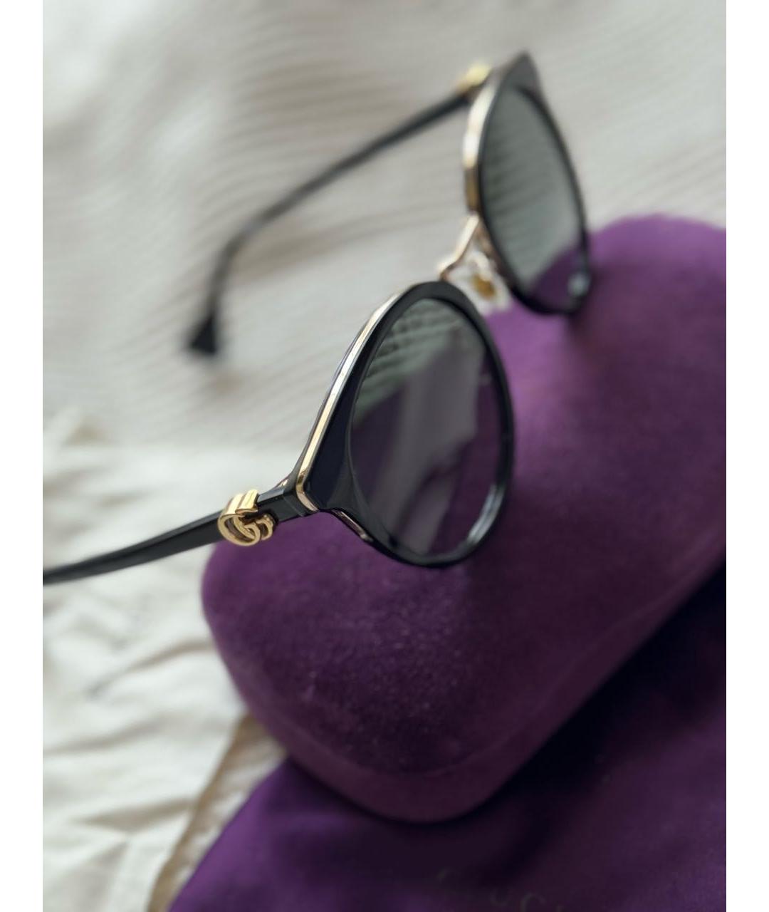 GUCCI Черные пластиковые солнцезащитные очки, фото 7