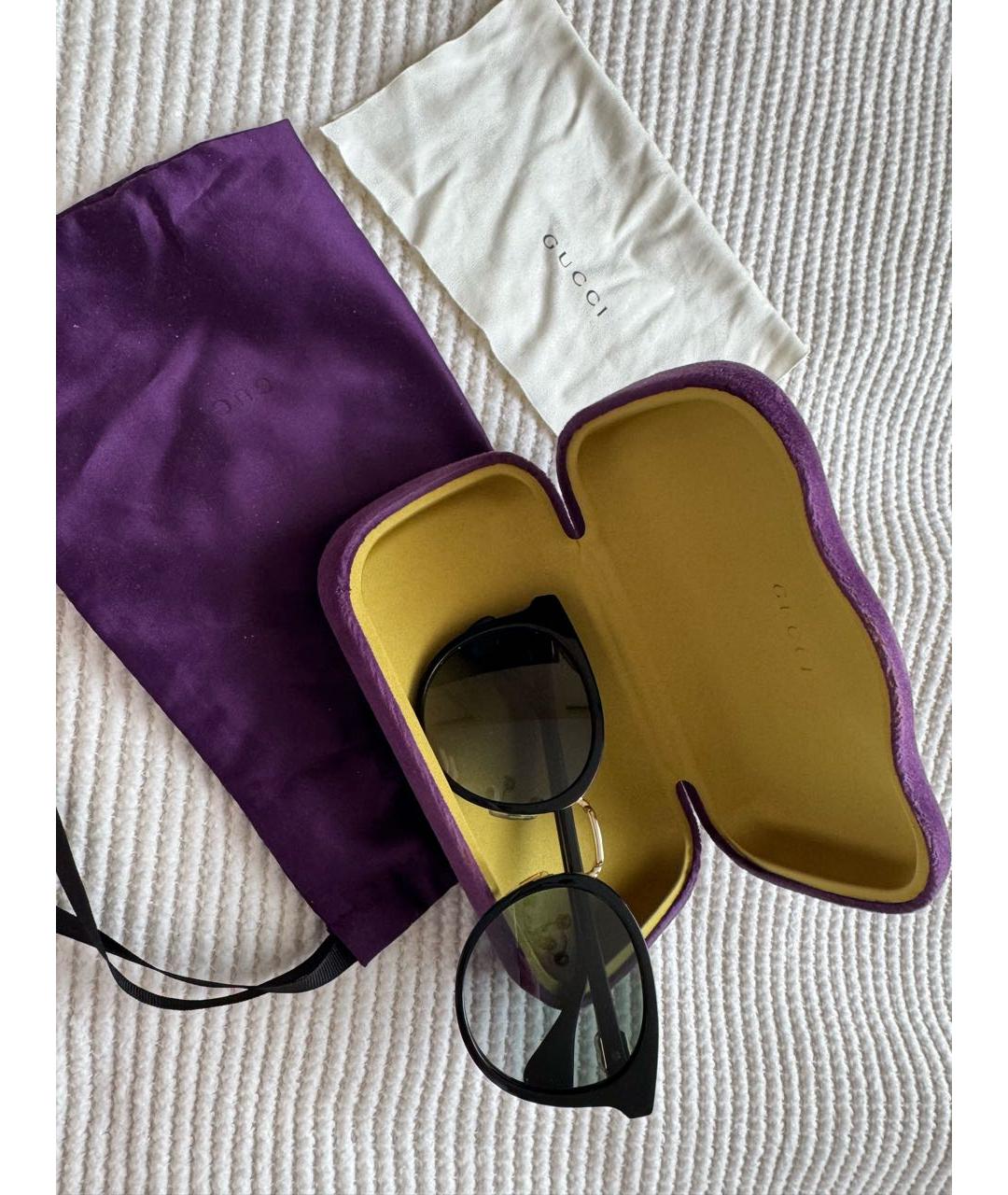 GUCCI Черные пластиковые солнцезащитные очки, фото 6