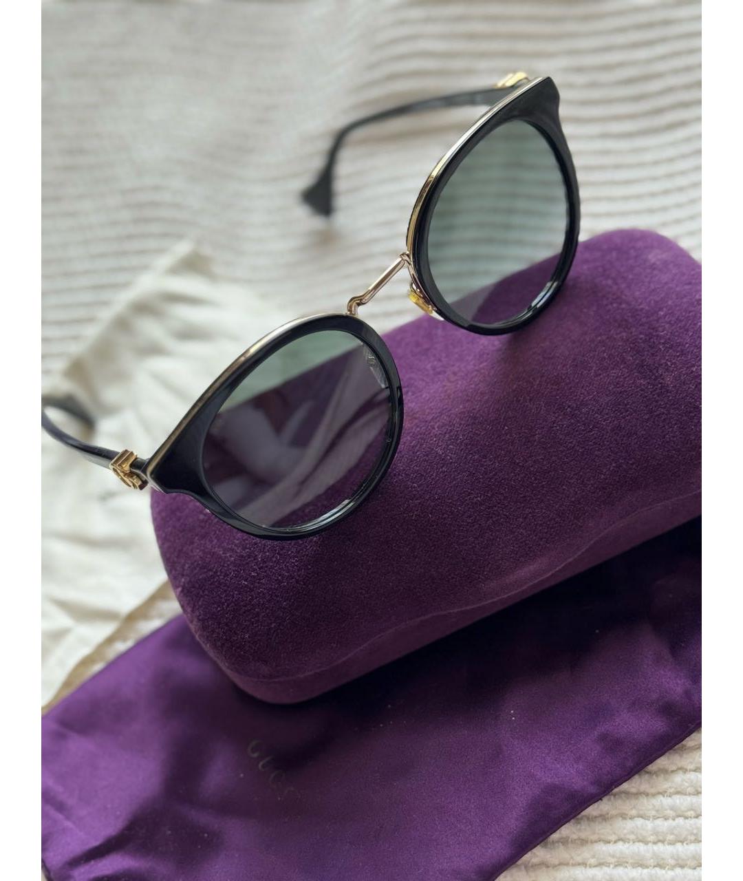 GUCCI Черные пластиковые солнцезащитные очки, фото 4