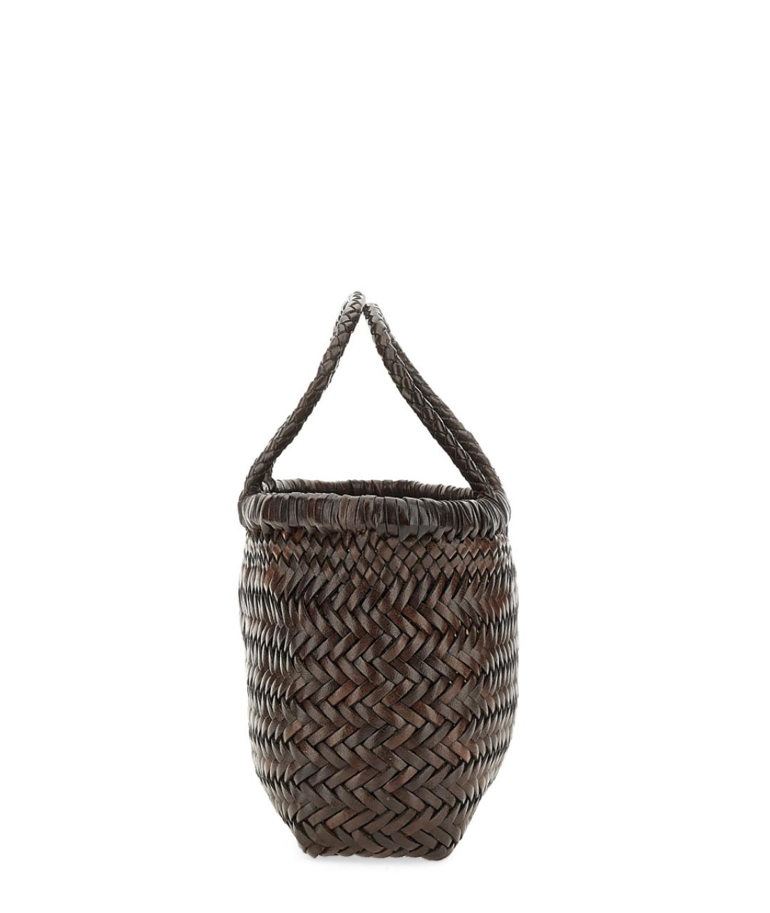 Dragon Diffusion Коричневая кожаная сумка тоут, фото 5