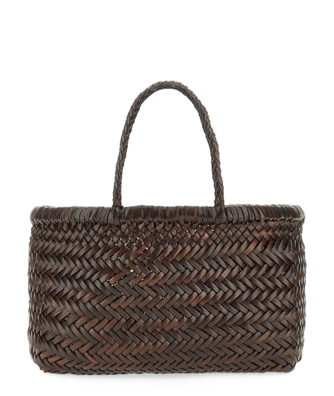 Dragon Diffusion Коричневая кожаная сумка тоут, фото 3