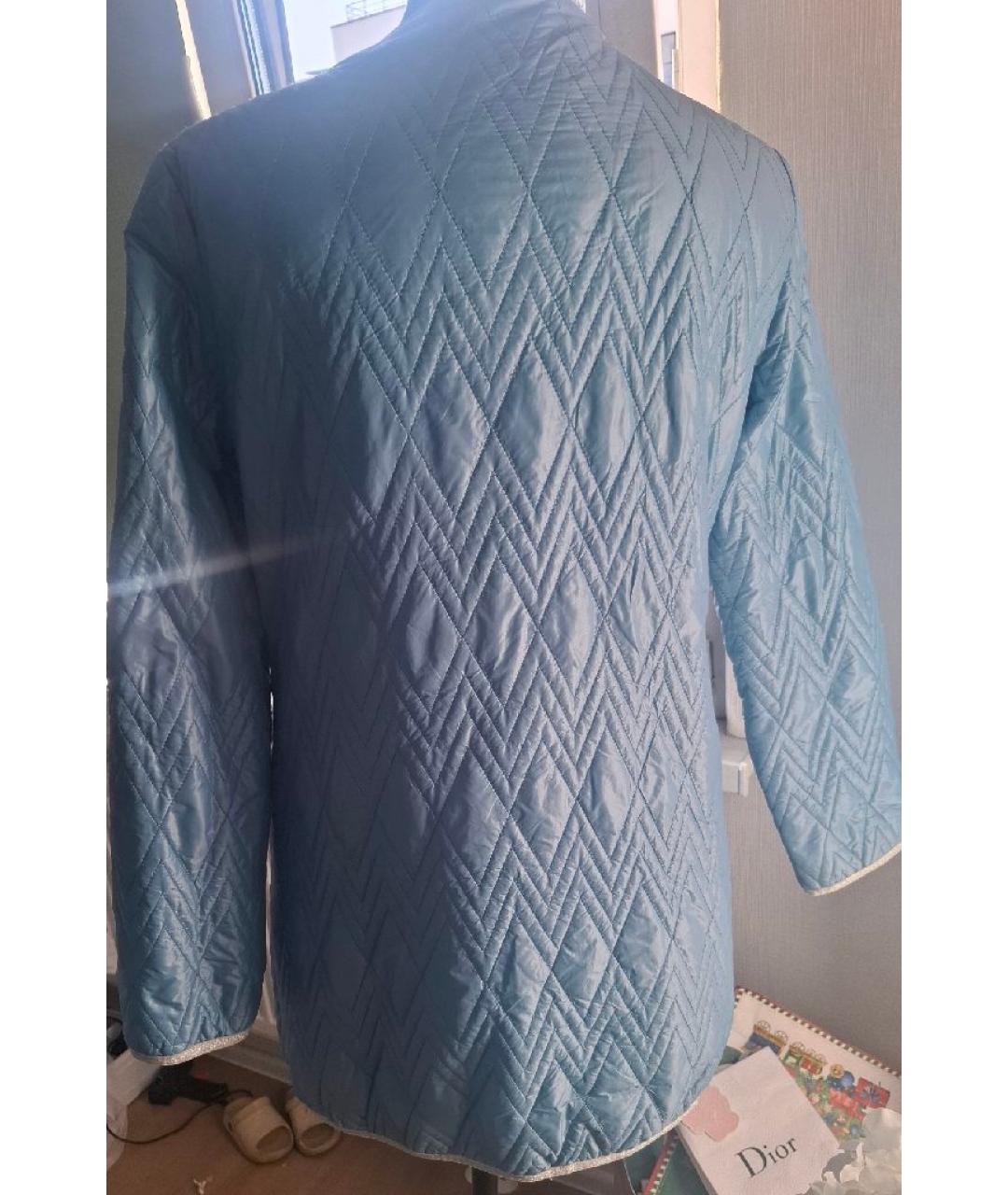 TRUSSARDI JEANS Голубая полиамидовая куртка, фото 2