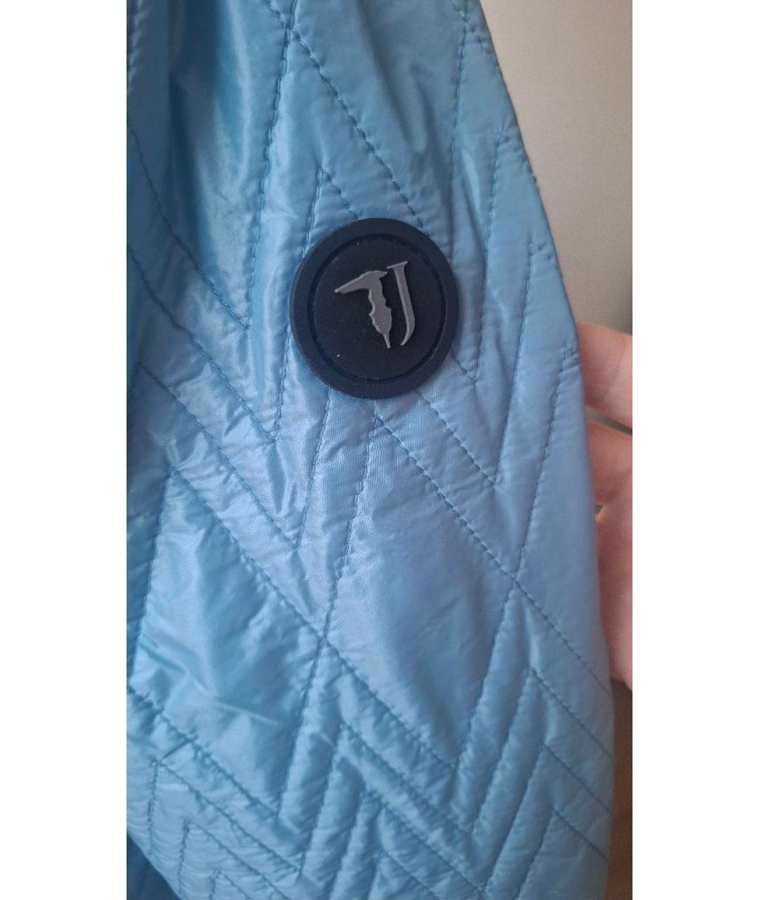 TRUSSARDI JEANS Голубая полиамидовая куртка, фото 4