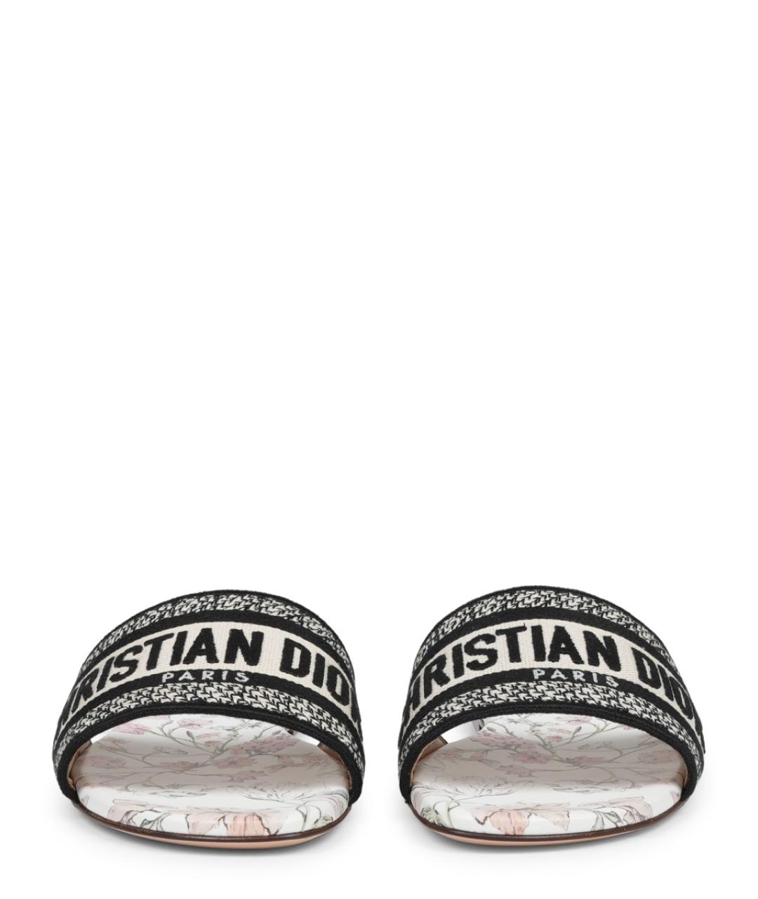 CHRISTIAN DIOR Мульти текстильные шлепанцы, фото 3