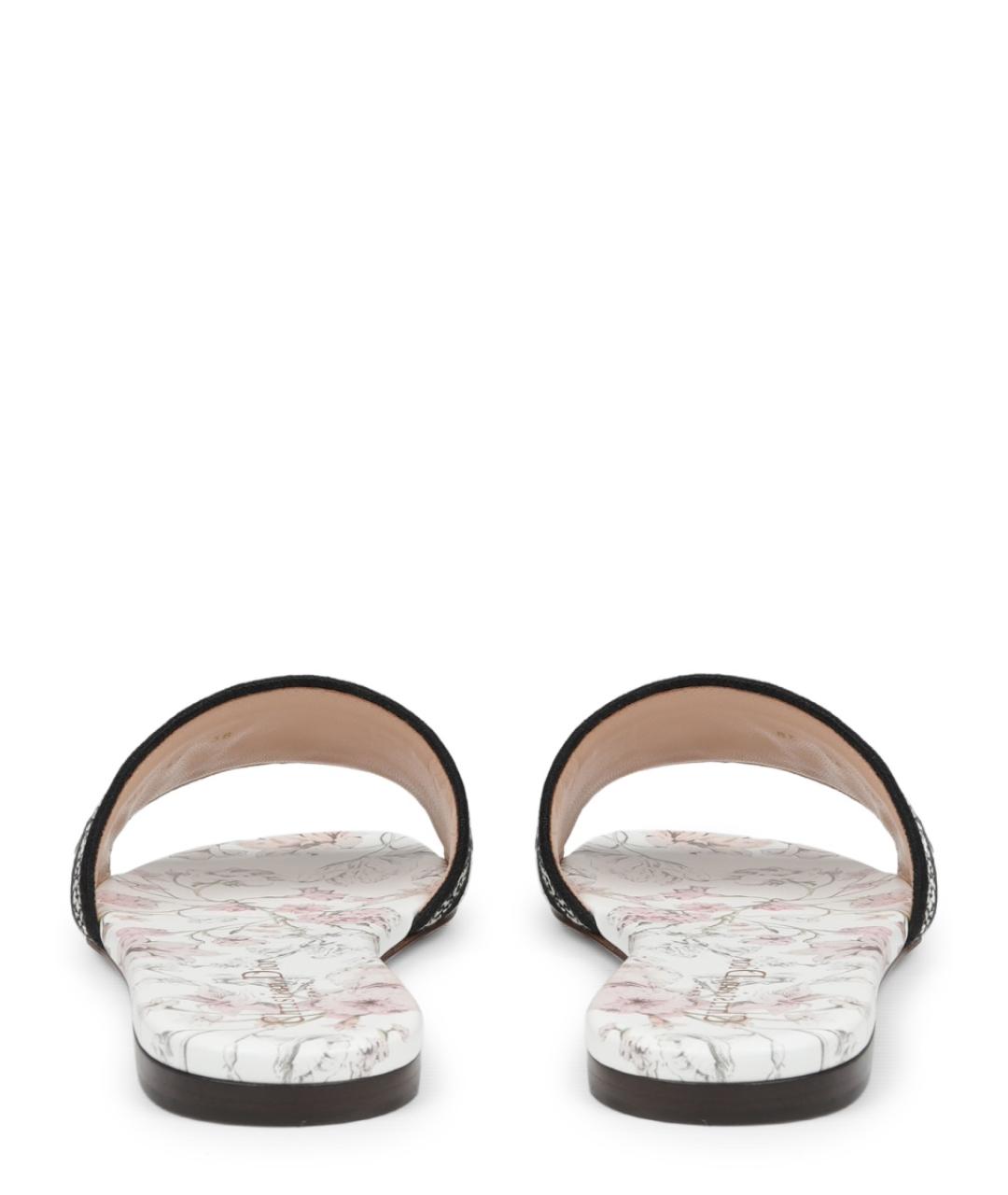 CHRISTIAN DIOR Мульти текстильные шлепанцы, фото 4