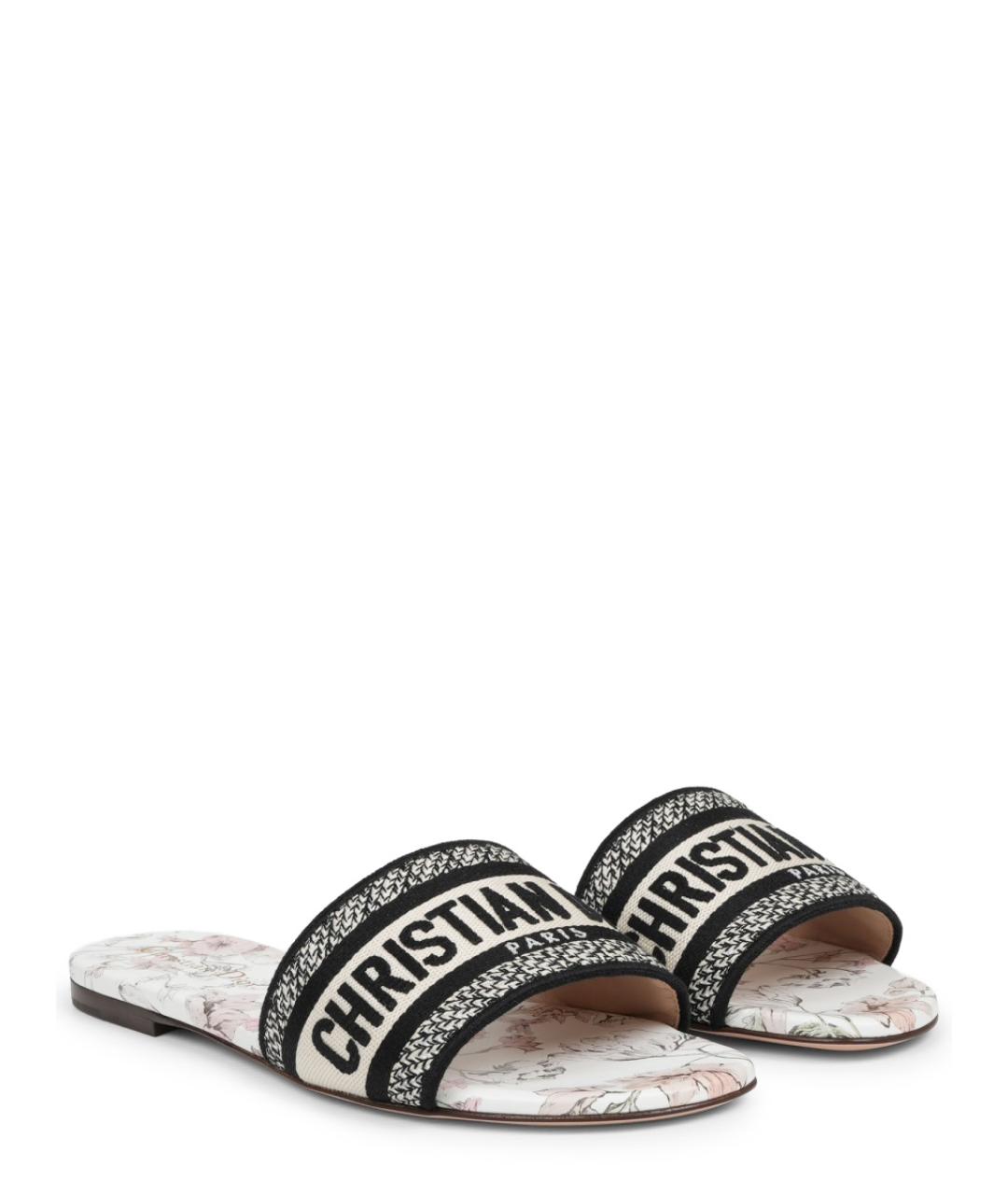 CHRISTIAN DIOR Мульти текстильные шлепанцы, фото 2