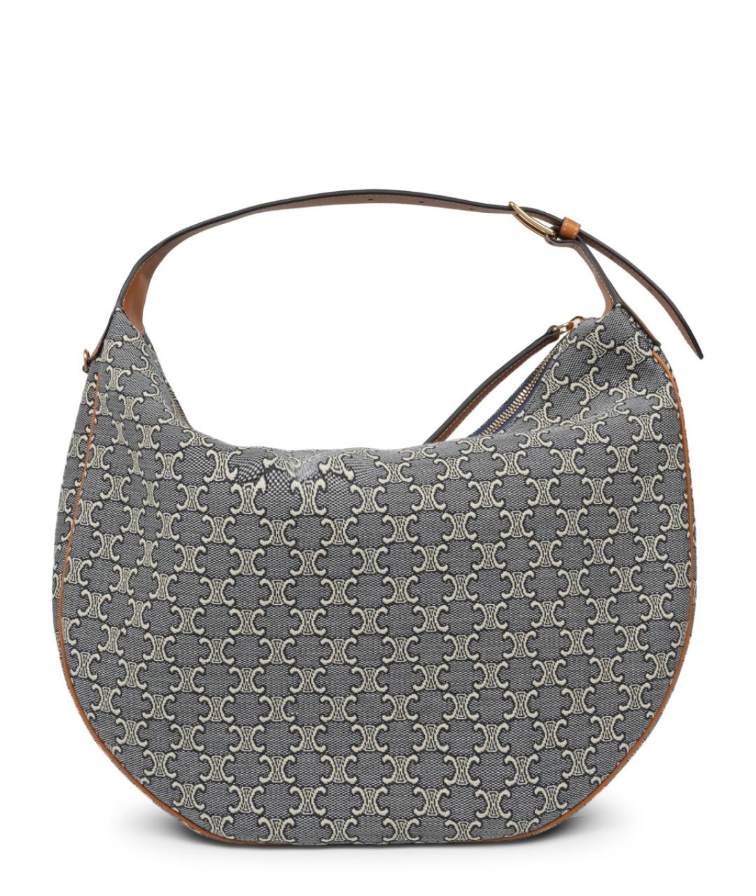 CELINE Синяя жаккардовая сумка через плечо, фото 3