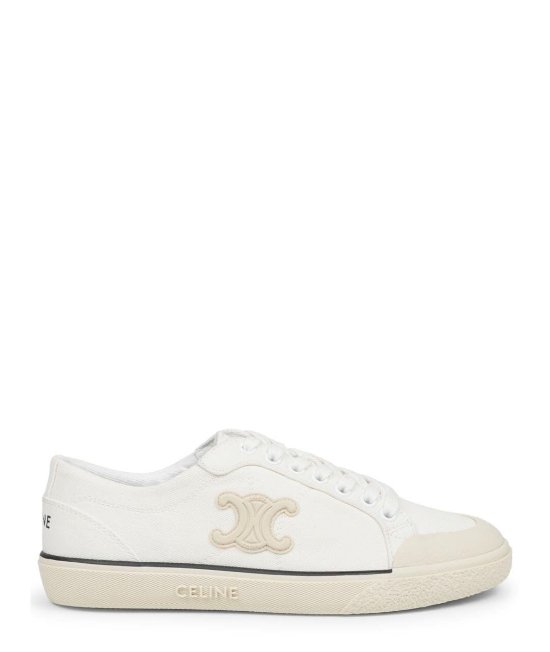 CELINE Белые текстильные кеды, фото 1