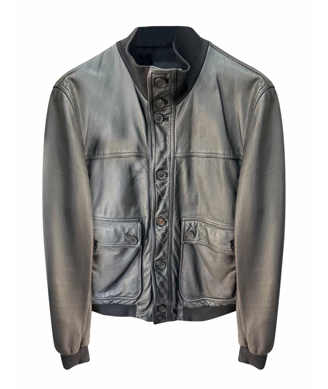 BALLY Черная кожаная куртка, фото 1