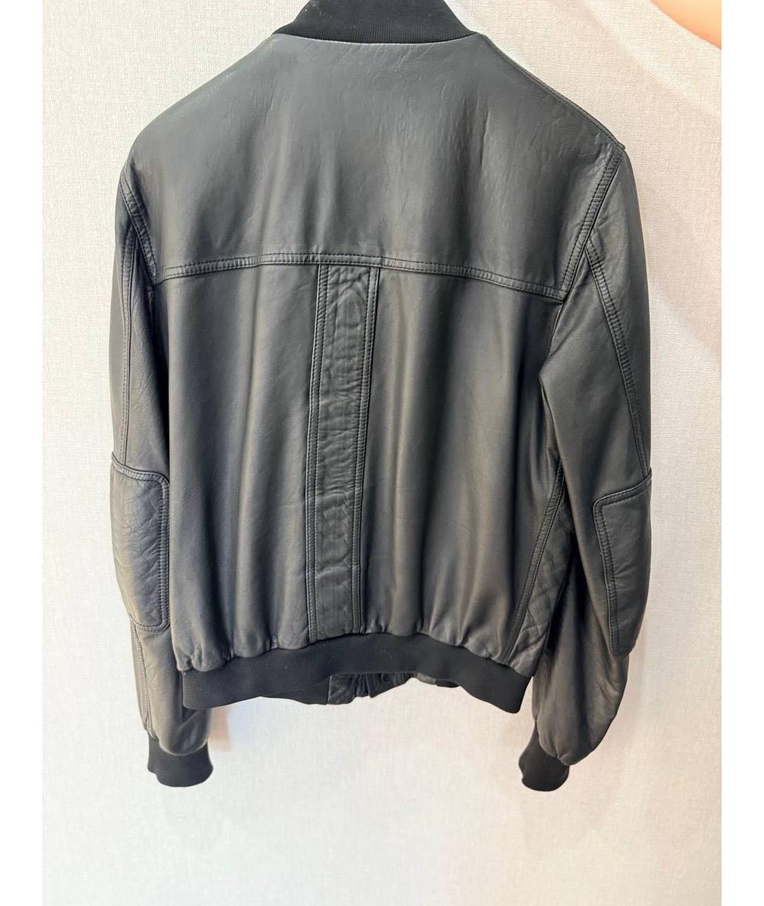 BALLY Черная кожаная куртка, фото 2