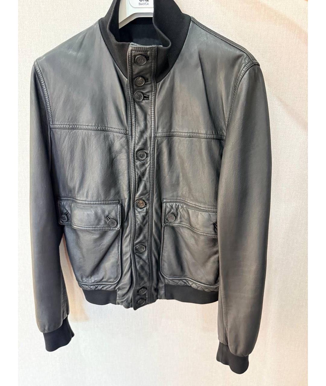 BALLY Черная кожаная куртка, фото 9