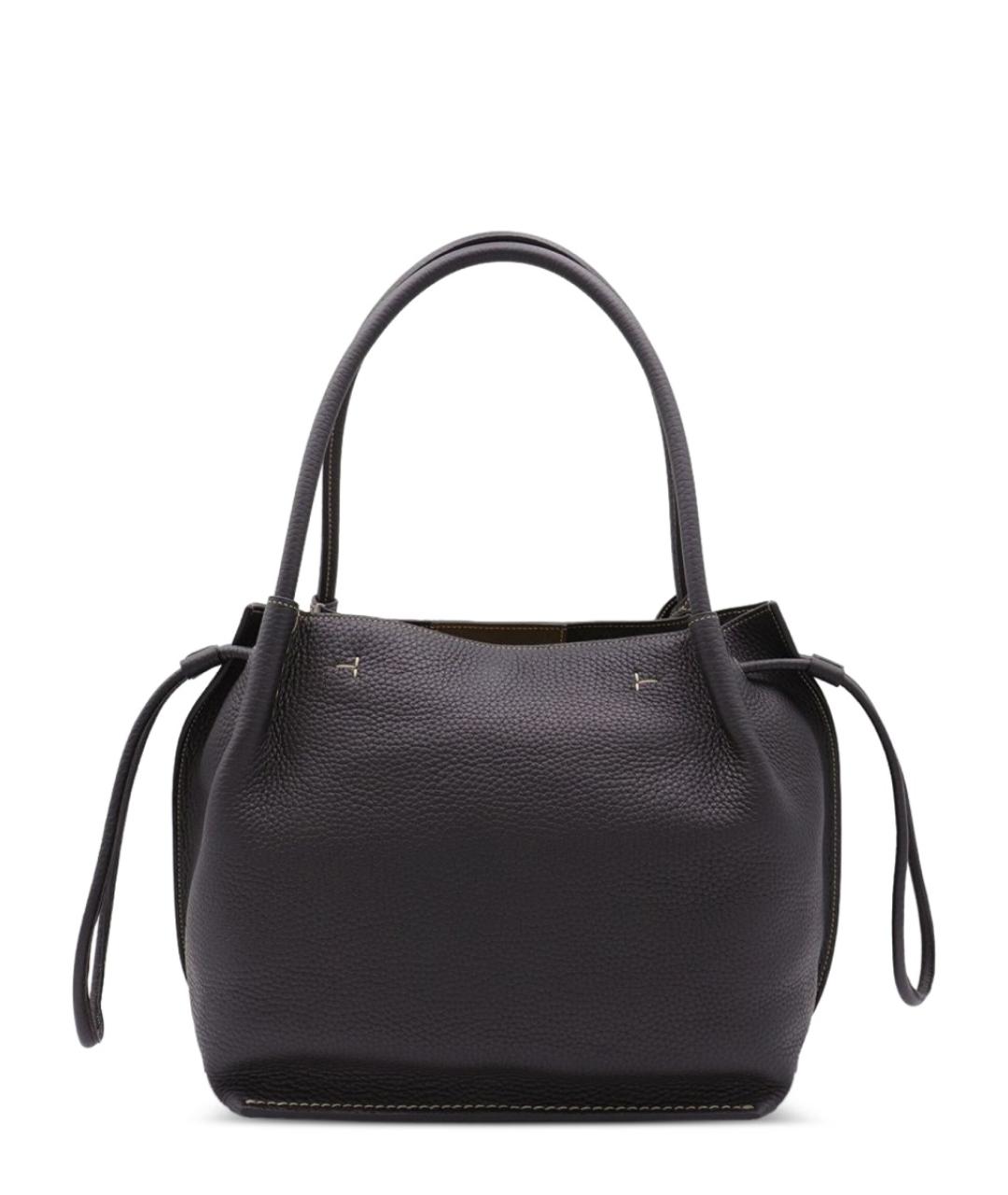 TOD'S Черная кожаная сумка тоут, фото 3