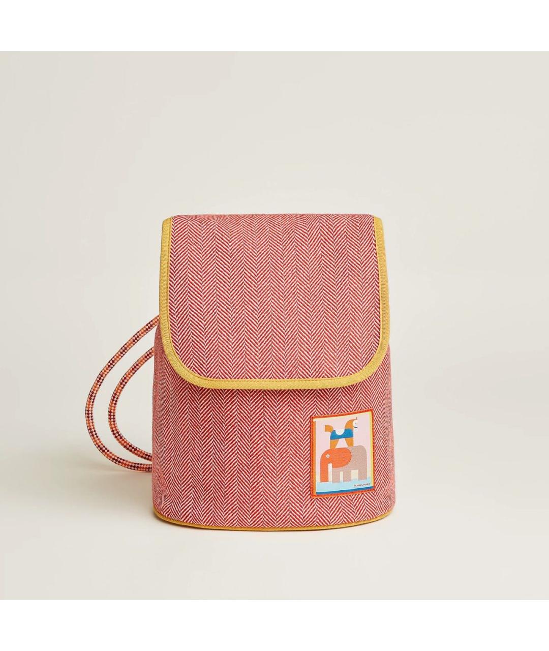 HERMES Красный хлопковый рюкзак, фото 4