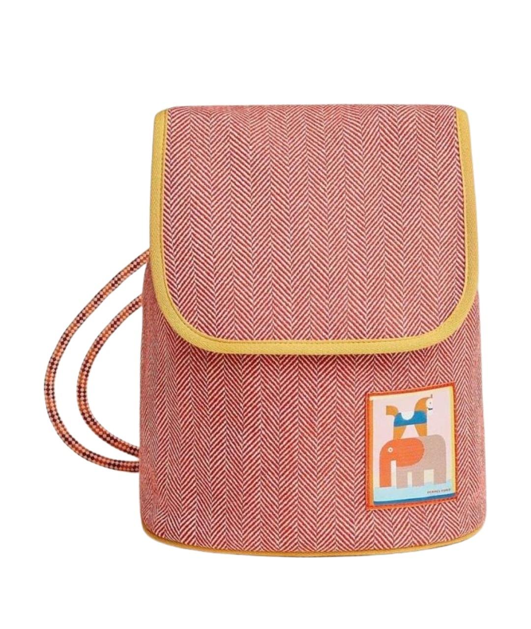 HERMES Красный хлопковый рюкзак, фото 1