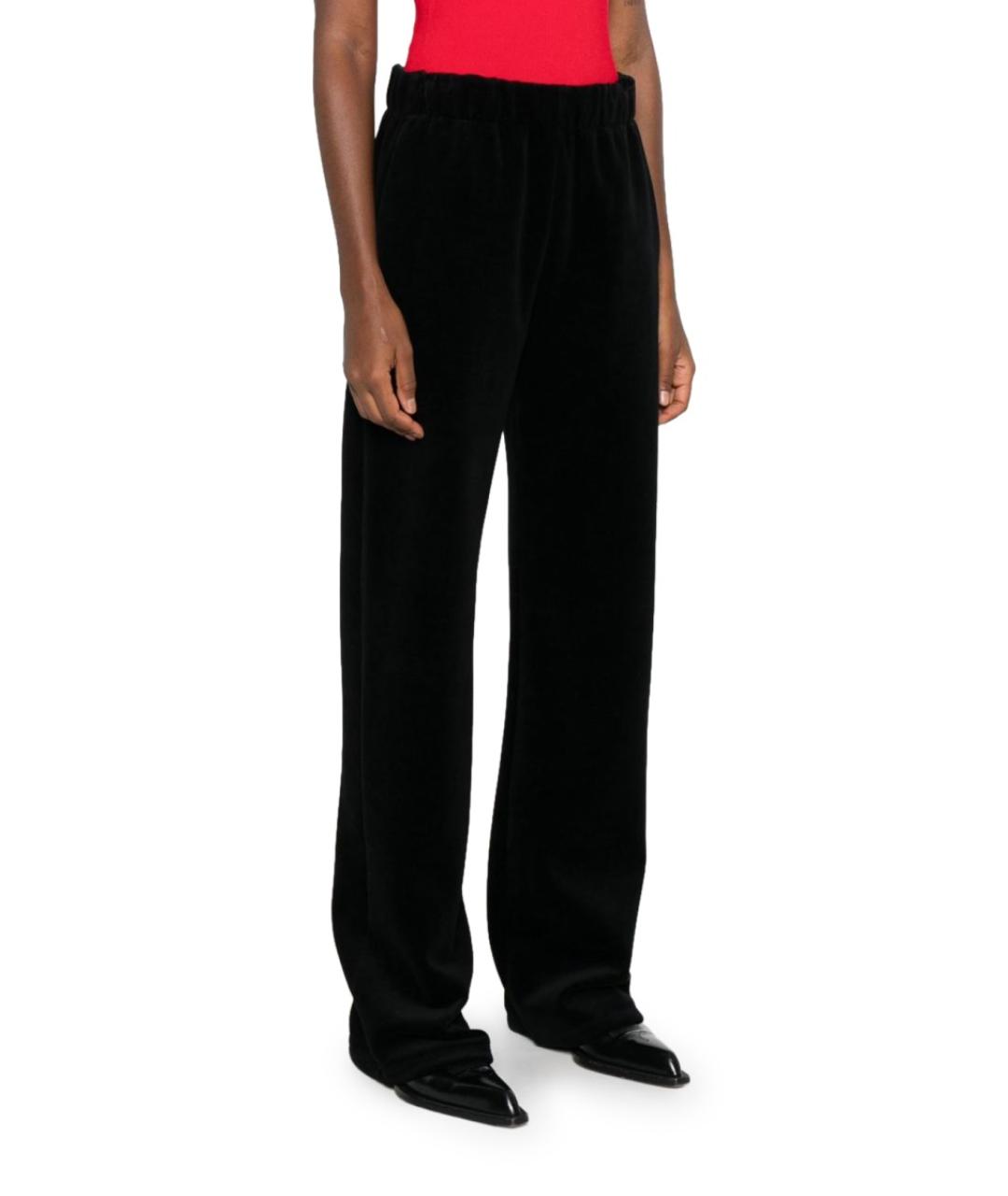 GOLDEN GOOSE DELUXE BRAND Черные хлопковые прямые брюки, фото 2