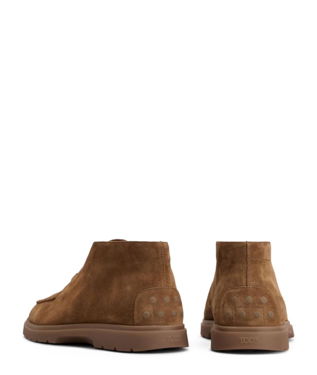 TOD'S Коричневые замшевые низкие ботинки, фото 2