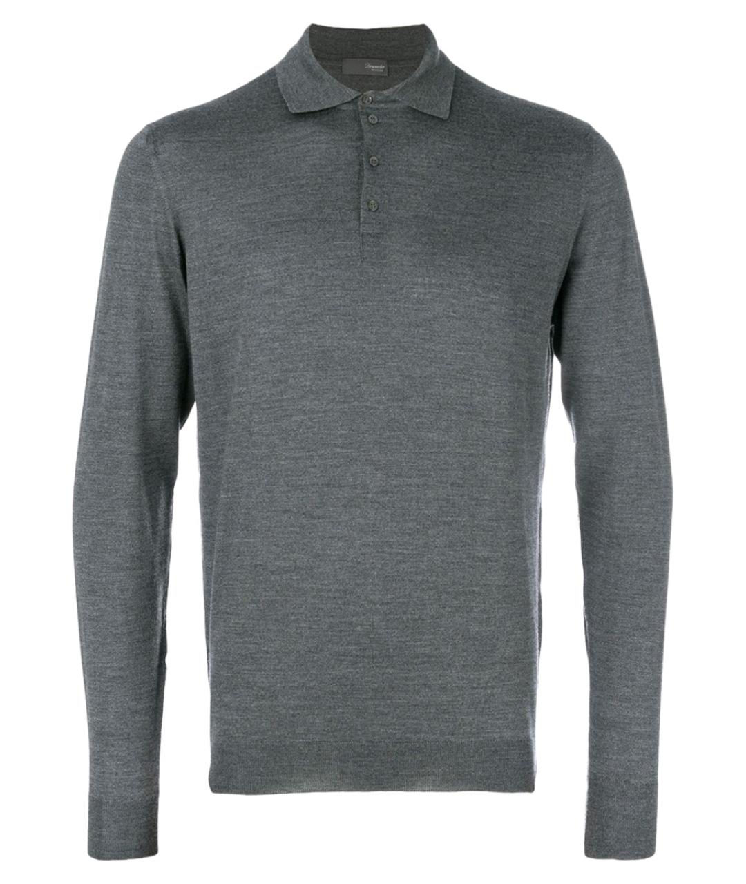 Drumohr Серое поло с длинным рукавом, фото 1