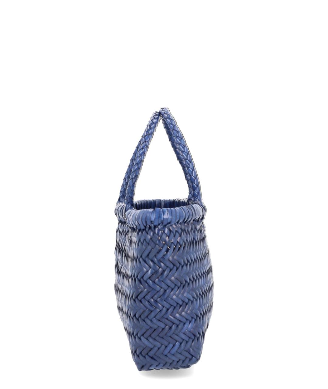 Dragon Diffusion Синяя кожаная сумка тоут, фото 4