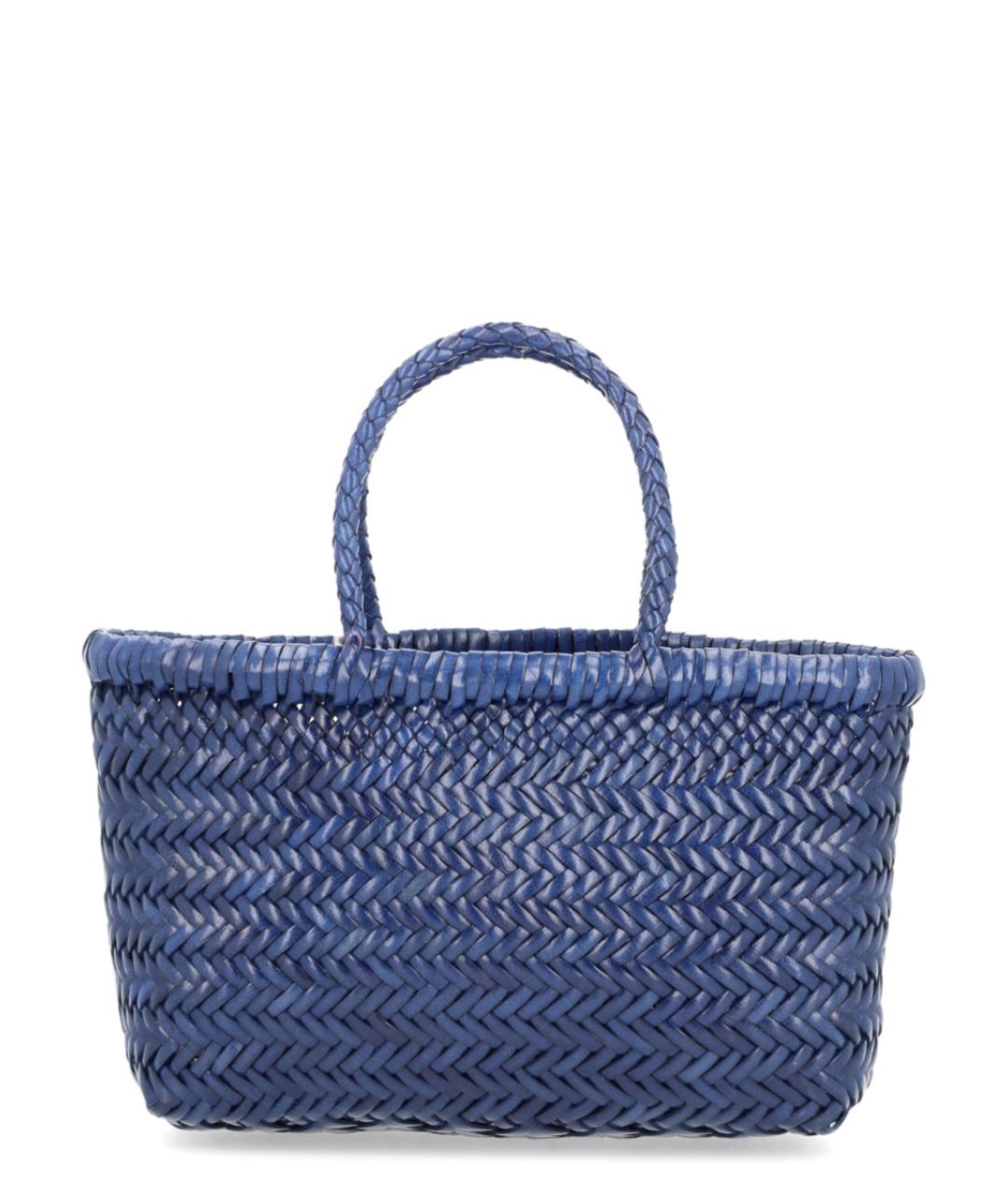 Dragon Diffusion Синяя кожаная сумка тоут, фото 3