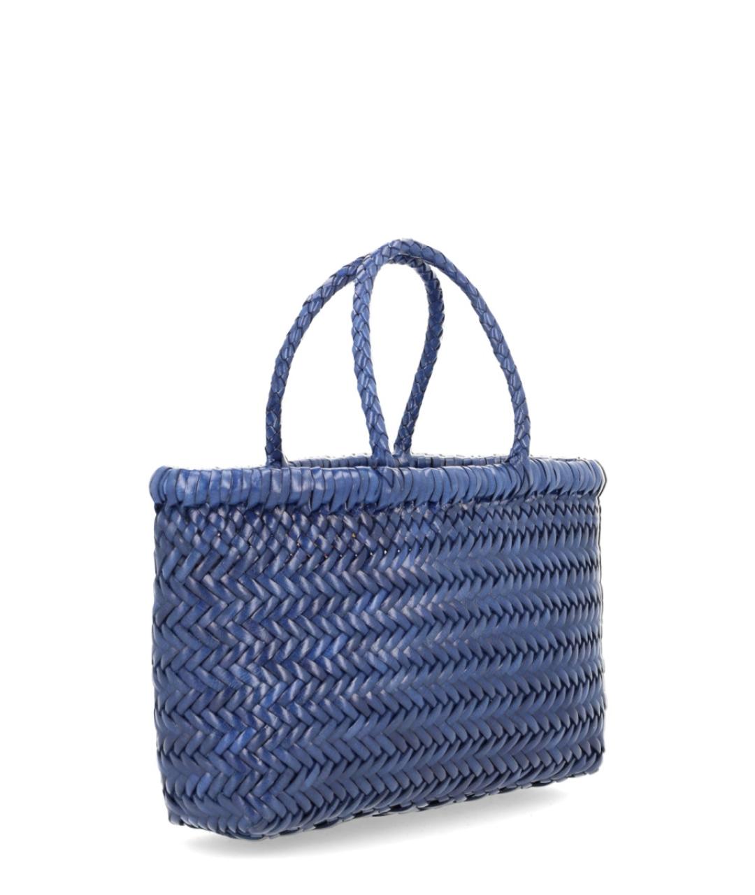 Dragon Diffusion Синяя кожаная сумка тоут, фото 2