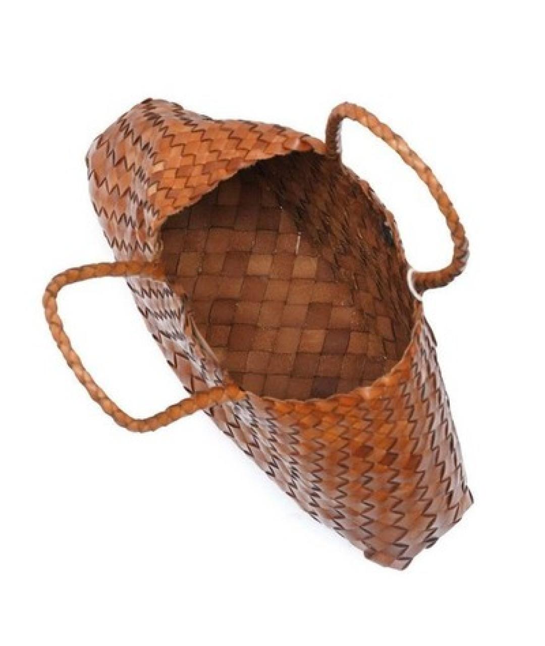 Dragon Diffusion Коричневая кожаная сумка тоут, фото 3